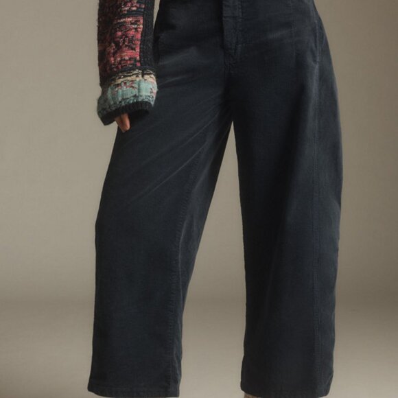 The Kenna Heritage Mid-Rise Barrel Jeans by Pilcro: Corduroy Edition, Navy, 30 - Picture 4 of 10